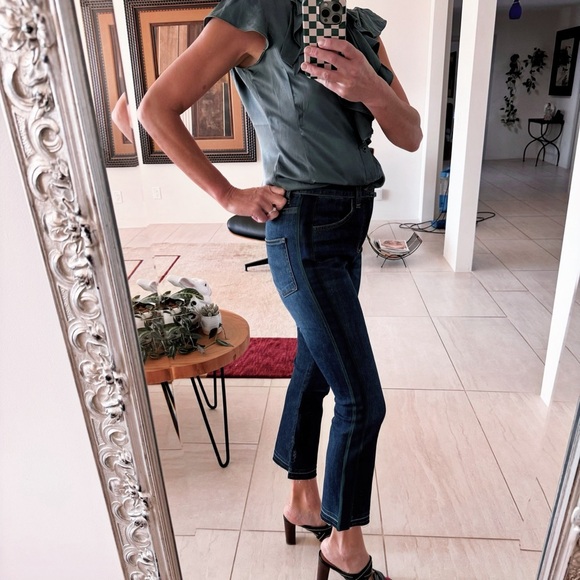 Veronica Beard Carly Kick Flare High Rise Jeans Size 26/2 - Picture 6 of 11